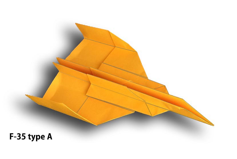 F35 Paper Airplane Folding Instructions